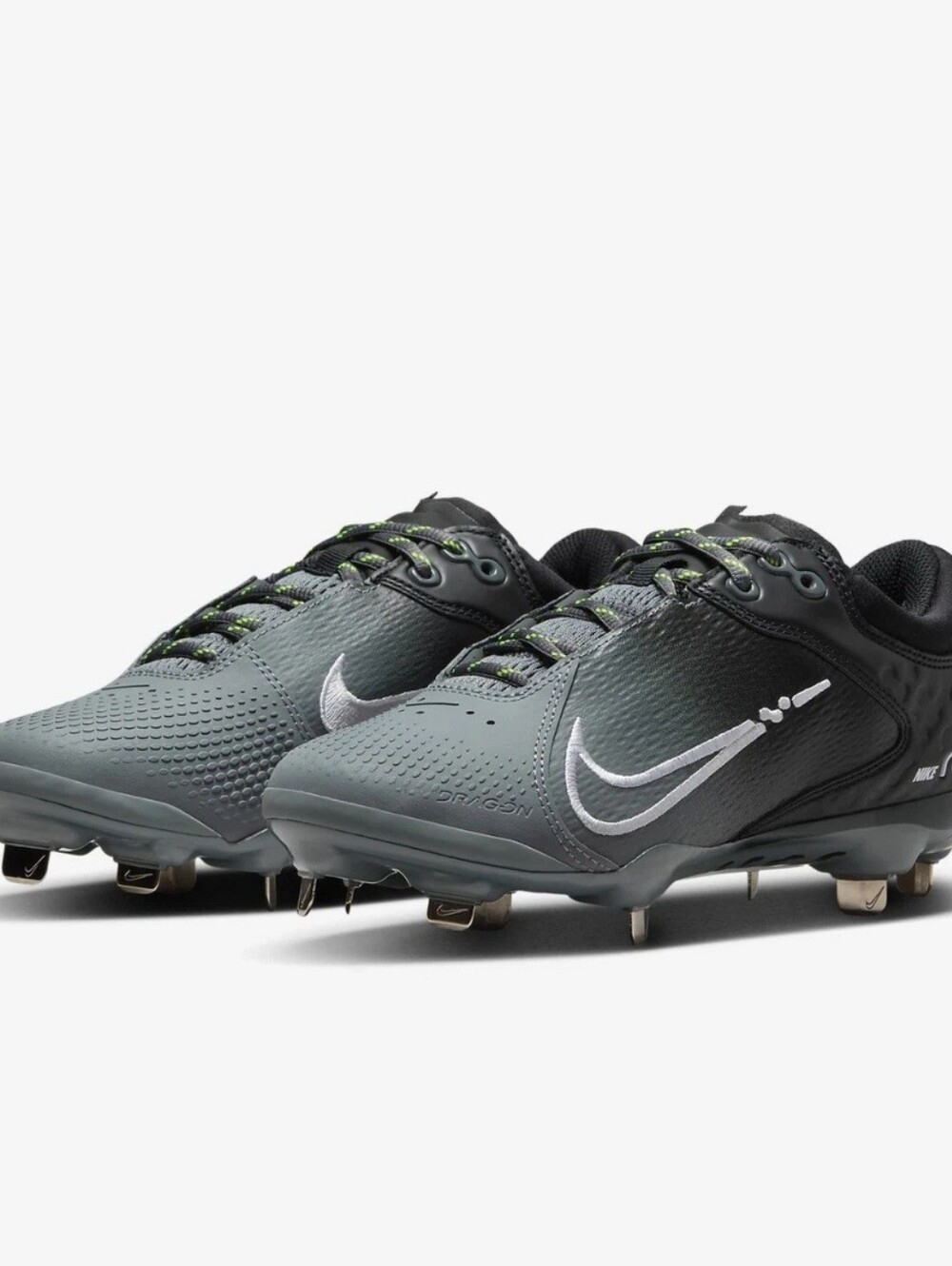 Nike Hyperdiamond 4 Elite Womans Softball Cleats Cool Grey/Black CZ5917-001 Sz 9